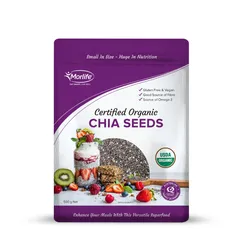 (Hàng nhập khẩu) Morlife Hạt Chia Hữu Cơ 500g - Bổ Sung Dinh Dưỡng