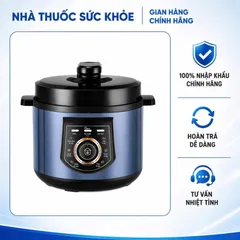 (Hàng nhập khẩu) Nồi Áp Suất Điện Hare HR-PC608 6L Màu Xanh - Lòng Nồi Inox 304 Đúc Liền Khối 3 Lớp