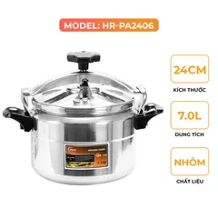 (Hàng nhập khẩu) Nồi Áp Suất Nhôm Đáy Từ Hare HR-PA2406 (24cm)