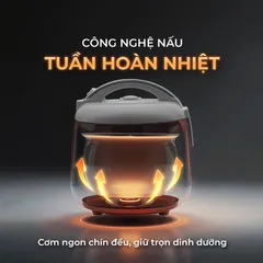(Hàng nhập khẩu) Nồi Cơm Điện Hare HR-RC1206 1.2L - Kèm Xửng Hấp, Lòng Nồi Chống Dính Ceramic