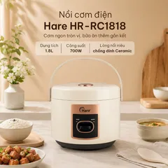 (Hàng chính hãng) Nồi Cơm Điện Hare HR-RC1818 1.8L - Công Suất 700W