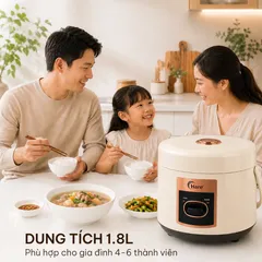 (Hàng chính hãng) Nồi Cơm Điện Hare HR-RC1818 1.8L - Công Suất 700W
