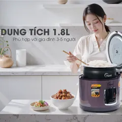 (Hàng chính hãng) Nồi Cơm Điện Hare HR-RC1802 1.8L Màu Tím - Công Suất 700W