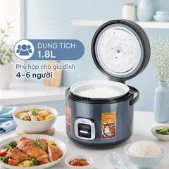 (Hàng chính hãng) Nồi Cơm Điện Hare HR-RC1806 1.8L - Công Suất 700W