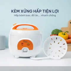 (Hàng chính hãng) Nồi Cơm Điện Hare HR-RC808 0.8L Màu Trắng Cam - Công Suất 250W