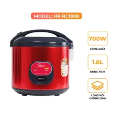 (Hàng chính hãng) Nồi Cơm Điện Hare HR-RC1808 1.8L - Công Suất 700W