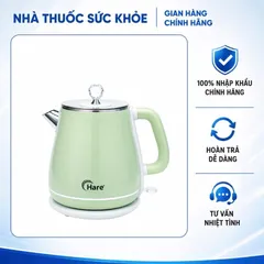 (Hàng chính hãng) Ấm Điện Đun Nước Hare HR-KE1828 1.8L Màu Xanh Cốm - Công Suất 1800W