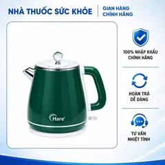 (Hàng chính hãng) Ấm Điện Đun Nước Hare HR-KE1828 1.8L Màu Xanh Lá - Công Suất 1800W