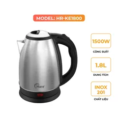 (Hàng chính hãng) Ấm Đun Siêu Tốc Hare HR-KE1800 1.8L - Công Suất 1500W