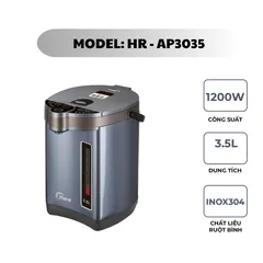(Hàng chính hãng) Bình Thủy Điện Hare HR-AP3035 3.5L - Công Suất 1200W