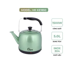 (Hàng chính hãng) Ấm Điện Đun Nước Hare HR-KE1850 5.0L Màu Xanh Cốm - Công Suất 1500W