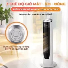 (Hàng chính hãng) Máy Sưởi Gốm Dạng Cây Hare HR-HT2000 - Công Suất 2000W