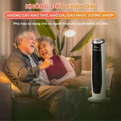 (Hàng chính hãng) Máy Sưởi Gốm Dạng Cây Hare HR-HT2000 - Công Suất 2000W