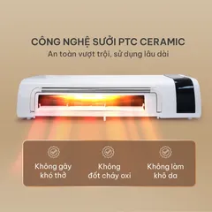 (Hàng chính hãng) Máy Sưởi Gốm Treo Tường Hare HR-HT2005 - Công Suất 2000W