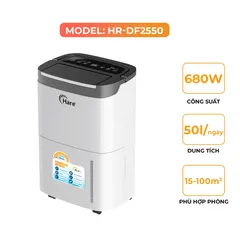 (Hàng chính hãng) Máy Hút Ẩm Hare HR-DF2550 - Công Suất 680W - 50L/ngày