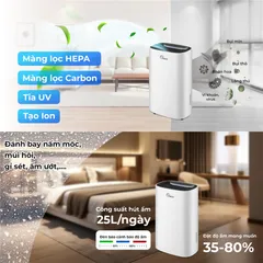 (Hàng chính hãng) Máy Hút Ẩm Hare HR-DF2532 - Công Suất 320W - 25L/ngày