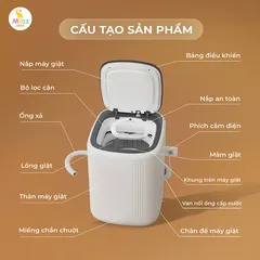 Máy giặt 3.5kg kèm sấy khô thế hệ mới Moaz BéBé MB – 119