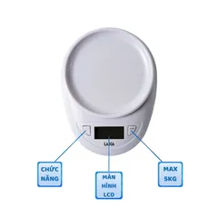 (Hàng nhập khẩu) Cân Điện Tử Nhà Bếp Laica KS1019 - Tải Trọng 5kg