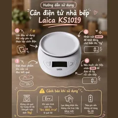 (Hàng nhập khẩu) Cân Điện Tử Nhà Bếp Laica KS1019 - Tải Trọng 5kg