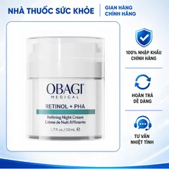(Hàng nhập khẩu) Kem dưỡng trẻ hóa da ban đêm Obagi Medical Retinol + PHA 50ml