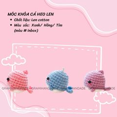 Móc khóa cá heo len handmade