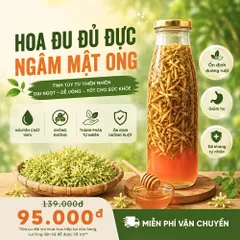Mật Ong Ngâm Hoa Đu Đủ Đực 500ml - Thực Phẩm Tốt Cho Sức Khỏe, Giảm Ho, Nguyên Liệu Sạch 100% - Sản Phẩm Nhà Làm