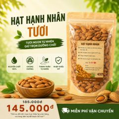 500gr Hạnh nhân tươi CAOFOOD nhập khẩu chính ngạch từ Mỹ - dùng nấu sữa, nấu cháo, ngũ cốc dinh dưỡng