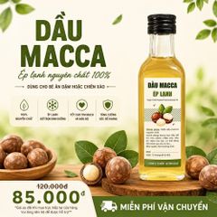 Dầu Macca 100ml Nguyên Chất - Dầu Ăn Dặm Lành Mạnh Cho Bé, Chăm Sóc Sức Khỏe và Làm Đẹp Từ Thiên Nhiên