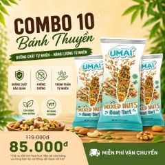 Combo 10 Thanh Bánh Thuyền Hạt Dinh Dưỡng UMAI - Snack Healthy Handmade, Phù Hợp Ăn Kiêng, Chay, Keto, Siêu Ngon