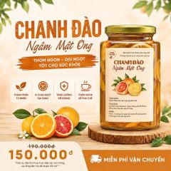 Chanh Đào Ngâm Mật Ong Đường Phèn CAOFOOD 500ml - Giải Pháp Dịu Cổ Họng Tự Nhiên, Thơm Ngon Và Kháng Khuẩn Tốt