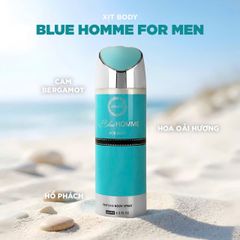 Xịt thơm toàn thân nam Armaf Blue Homme For Men Body Spray 200ml