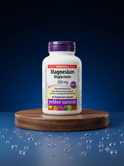 Viên uống Webber Naturals Magnesium Bisglycinate 200mg, tăng khả năng 