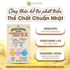 Nano Growth Habit EX 120 Viên Chính Hãng Nhật – Hỗ Trợ Tăng Chiều Cao, Bổ Sung Canxi DHA, Phát Triển Trí Não Trẻ Em