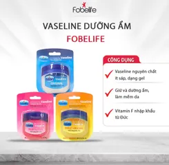 Sáp Dưỡng Da Vaseline Fobelife 7gr và 50gr Không Màu, Dưỡng Ẩm Giữ Ẩm