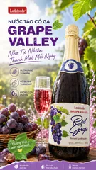 Grape Valley - Nước Trái Cây Có Ga NHO - Chai 750mill