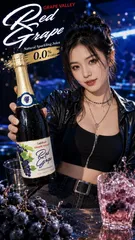 Grape Valley - Nước Trái Cây Có Ga NHO - Chai 750mill