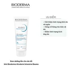 Kem Dưỡng Ẩm Bioderma Atoderm Intensive Baume Cho Da Khô - Dưỡng Ẩm Dịu Nhẹ, Hỗ Trợ Làm Dịu Ngứa, 75ml & 500ml