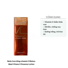 Nước Hoa Hồng Vitamin C Bishou Akari Vitano C Essence Lotion 150ml - Dưỡng Ẩm, Sáng Da, Collagen Tự Nhiên, Phù Hợp Mọi Loại Da