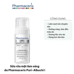 Sữa Rửa Mặt Làm Sáng Da Pharmaceris Puri-Albuchi I - Chiết Xuất Tự Nhiên, Sạch Bụi Bẩn, Dưỡng Ẩm, Phù Hợp Mọi Loại Da 150ml