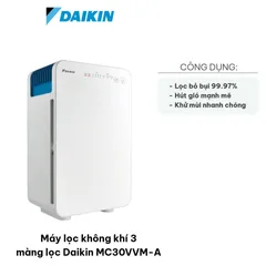 Máy Lọc Không Khí Daikin MC30VVM-A - 3 Màng Lọc HEPA, Cảm Biến PM2.5, Hút Bụi 180 m³/h, Dùng Cho Phòng 20-25m²