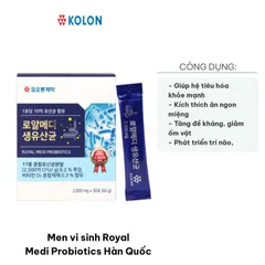 Men vi sinh Royal Medi Probiotics Hàn Quốc - Hỗ trợ tiêu hóa cho trẻ em và người lớn - Hộp 30 gói hương vị chua ngọt dễ uống