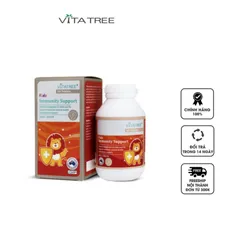 Viên Nhai Vitatree Kids Immunity Support - Tăng Cường Đề Kháng Cho Bé 60 Viên, Vị Cam Ngon, Hỗ Trợ Sức Khỏe Và Miễn Dịch