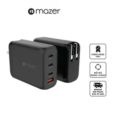 Củ sạc nhanh Mazer Infinite Boost GAN120W 4 cổng USB-C & USB-A - Sạc nhanh công nghệ GaN, nhỏ gọn và hiệu quả cao