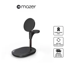 Sạc Nhanh Không Dây Mazer Infinite Mag.DESK 3in1 - Đế Sạc Chuyên Dụng Cho iPhone 12+, Apple Watch, AirPods