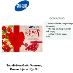 Táo Đỏ Hàn Quốc Samsung Boeun Jujube Sấy Khô Hộp Nơ - Giàu Vitamin, Tăng Cường Sức Khỏe, Quà Tặng Ý Nghĩa 1kg