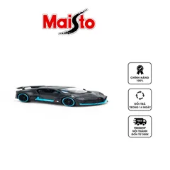 Mô hình xe Bugatti Divo Matte Black tỉ lệ 1:24 - Chi tiết hoàn hảo từ Maisto, quà tặng lý tưởng cho người đam mê xe hơi.