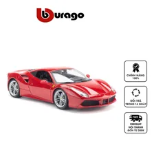 Mô Hình Xe Ferrari 488 GTB Tỉ Lệ 1:18 Bburago - Mô Phỏng Đường Nét Thể Thao Sắc Nét, Quà Tặng Độc Đáo Cho Người Yêu Xe