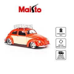 Mô hình xe Volkswagen Beetle 1951 1:18 Maisto - Xe mini kim loại, thiết kế chi tiết giống thật, trang trí phòng khách, quà tặng độc đáo.