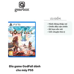 Đĩa game GodFall cho PS5 - Hành động nhập vai giả tưởng, khám phá thế giới kỳ diệu và chiến đấu cùng bạn bè trong chế độ co-op 3 người.