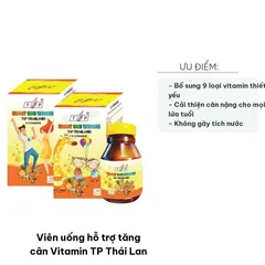 Viên uống hỗ trợ tăng cân Vitamin TP Thái Lan - Sản phẩm tăng cường sức khỏe, kích thích appetite và hấp thu dinh dưỡng hiệu quả cho mọi đối tượng.